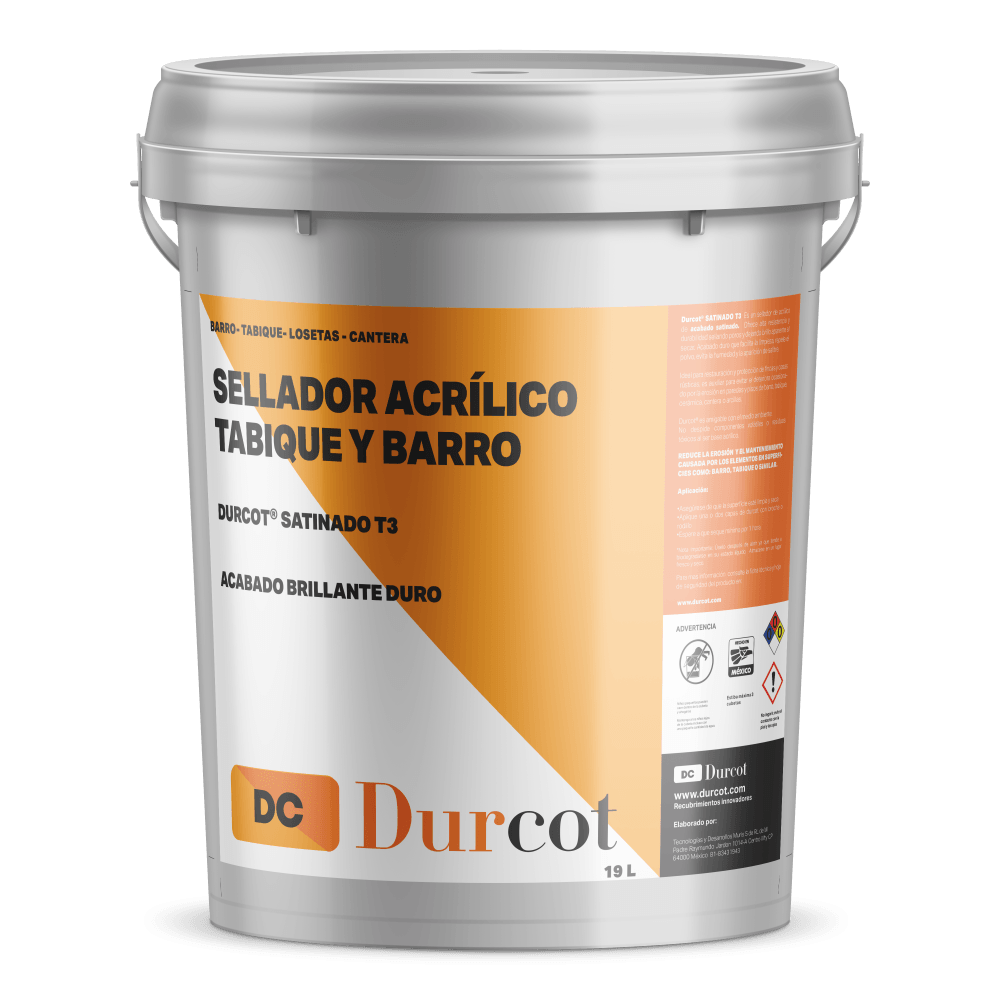 Durcot T3 – Sellador Para Barro y Tabique – Brillo Satinado (19L) – Durcot